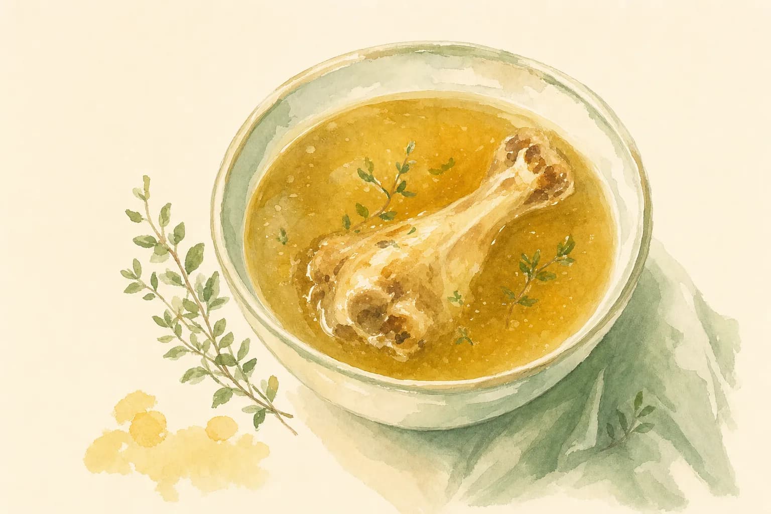 Easy Chicken Bone Broth — illustration