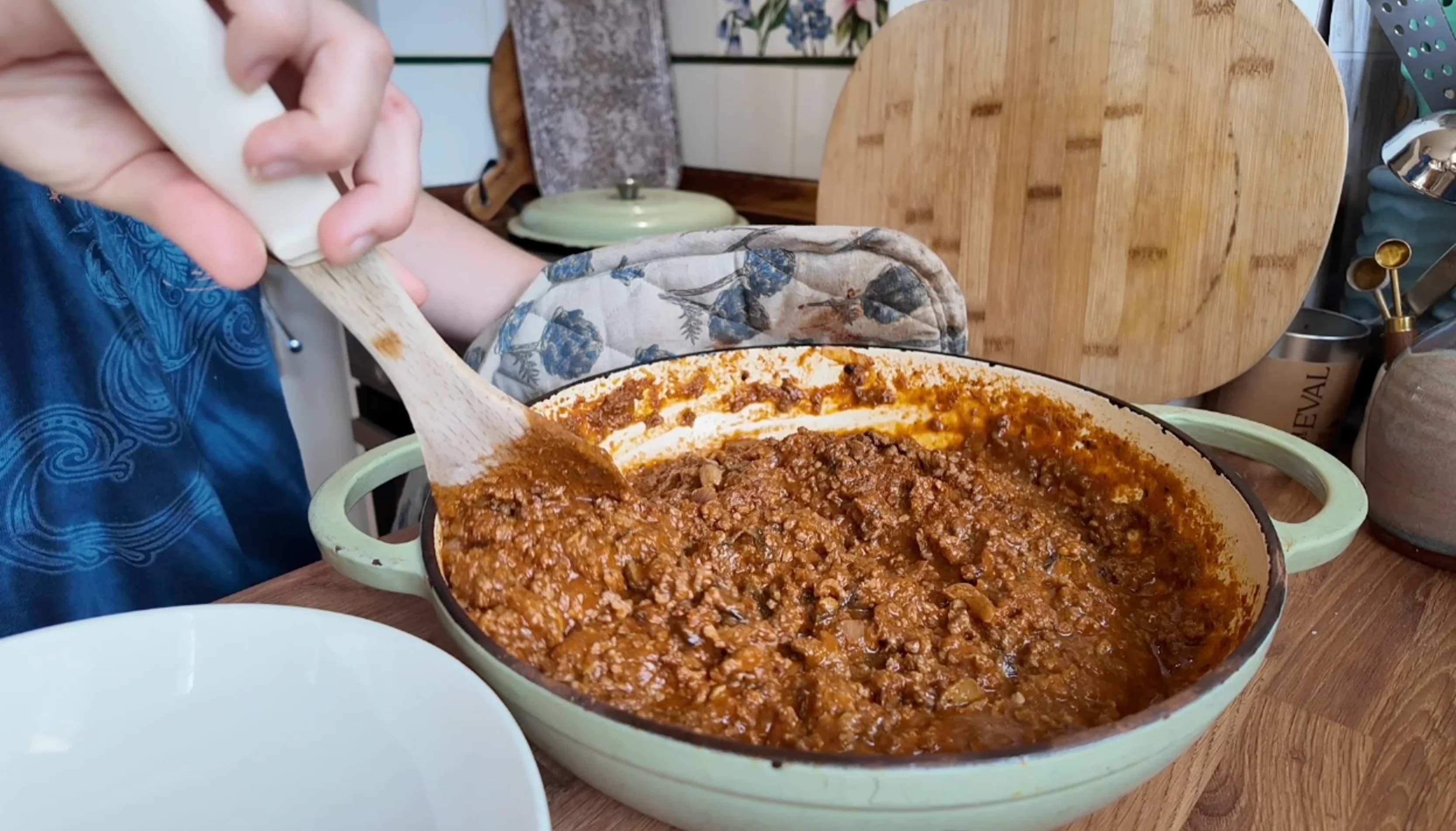Spaghetti Bolognese with Butter Beans