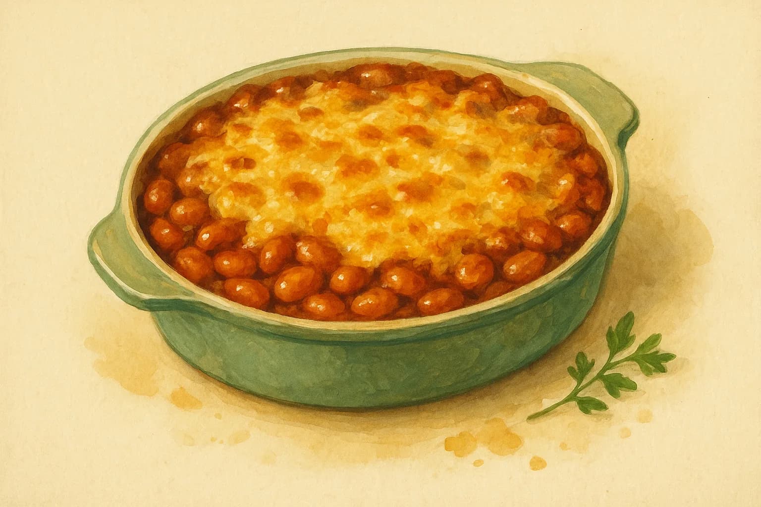 Bean and Cheese Bake — illustration