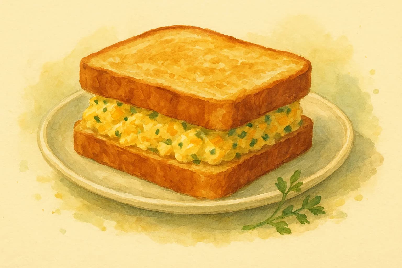 Cheese Salad Sandwiches — illustration