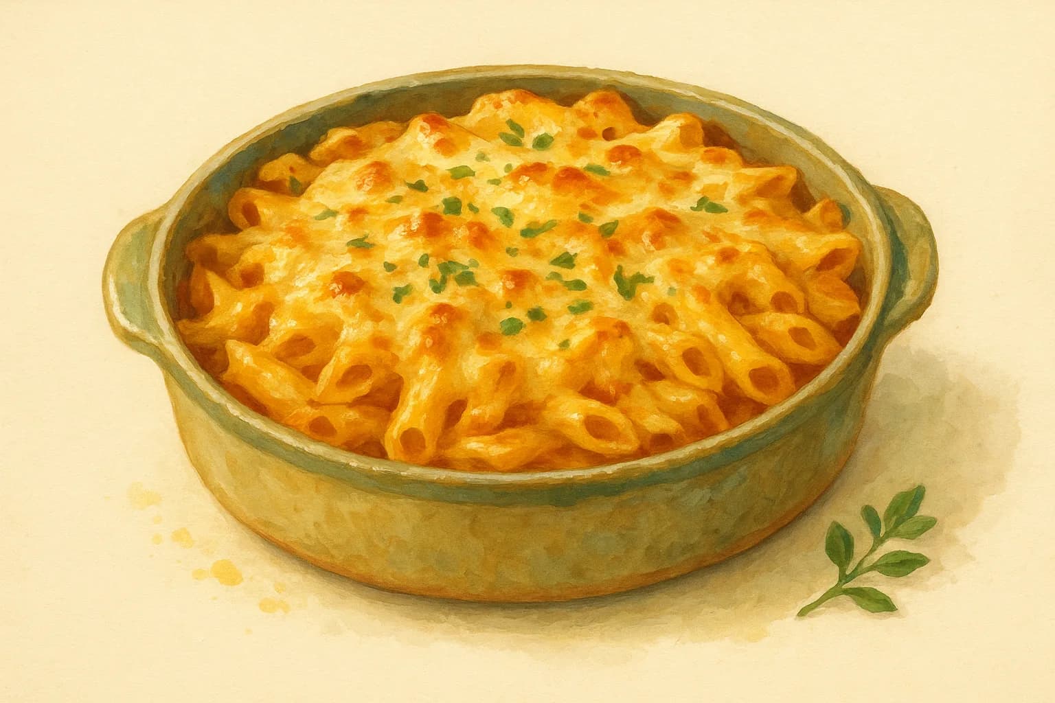 Cheesy Pasta Bake — illustration