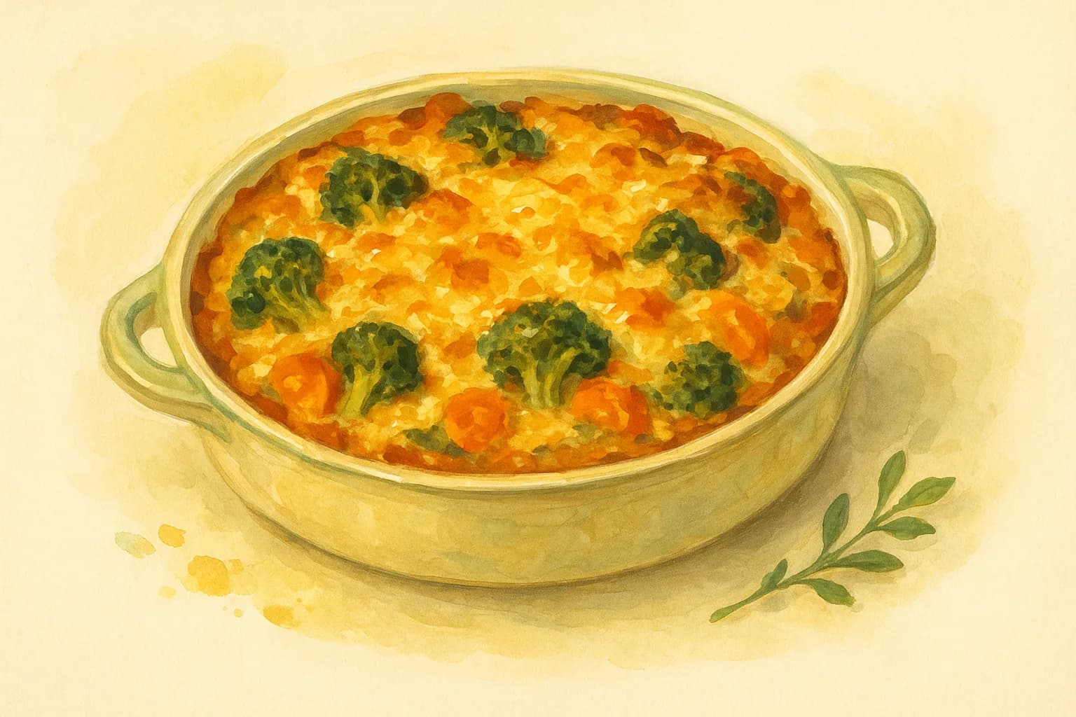 Cheesy Vegetable Bake — illustration