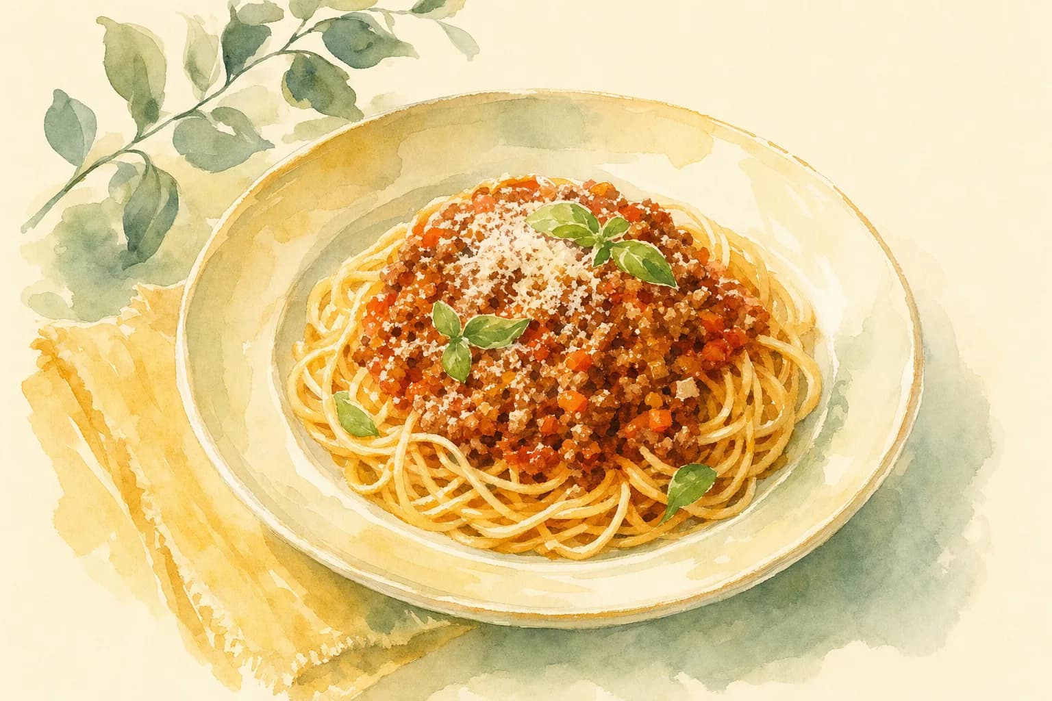 Classic Spaghetti Bolognese — illustration