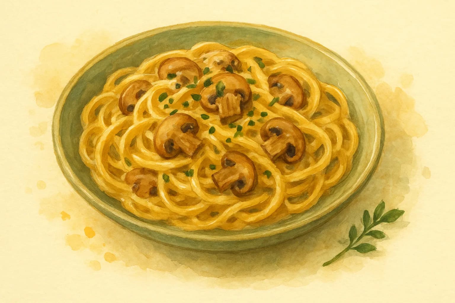 Creamy Mushroom Pasta — illustration