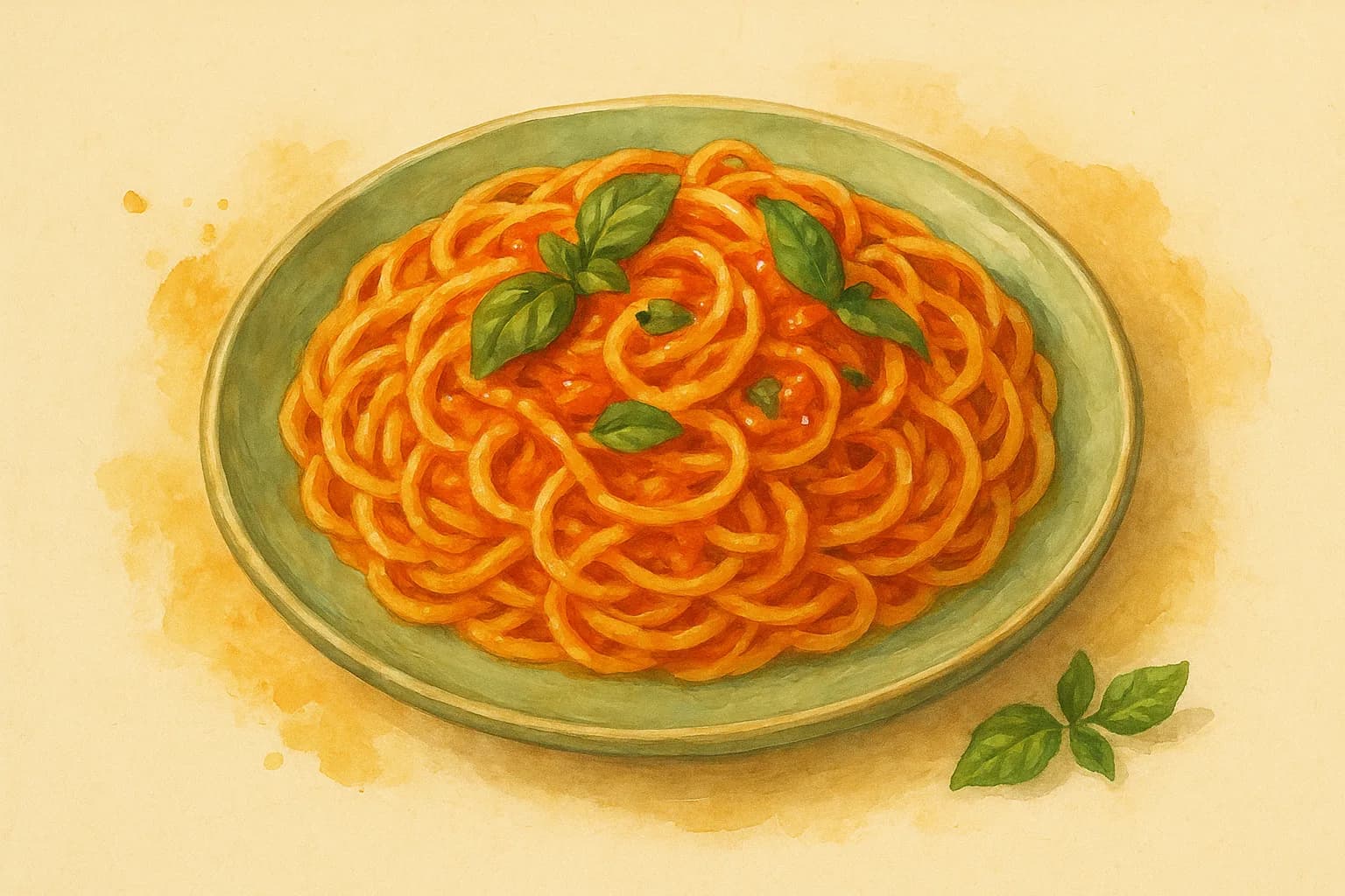 Creamy Tomato and Basil Pasta — illustration