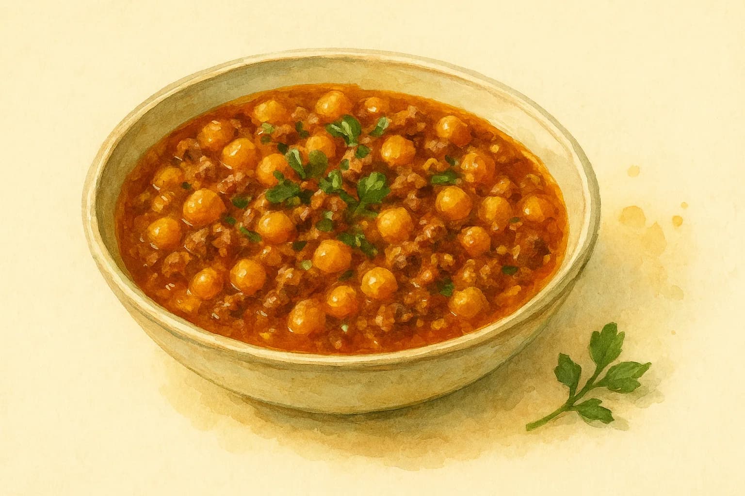 Easy Beef Mince & Chickpea Curry — illustration
