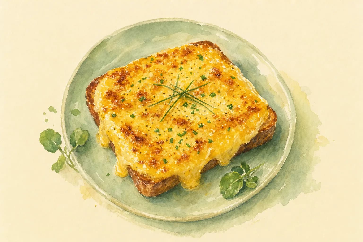 Gourmet Welsh Rarebit — illustration