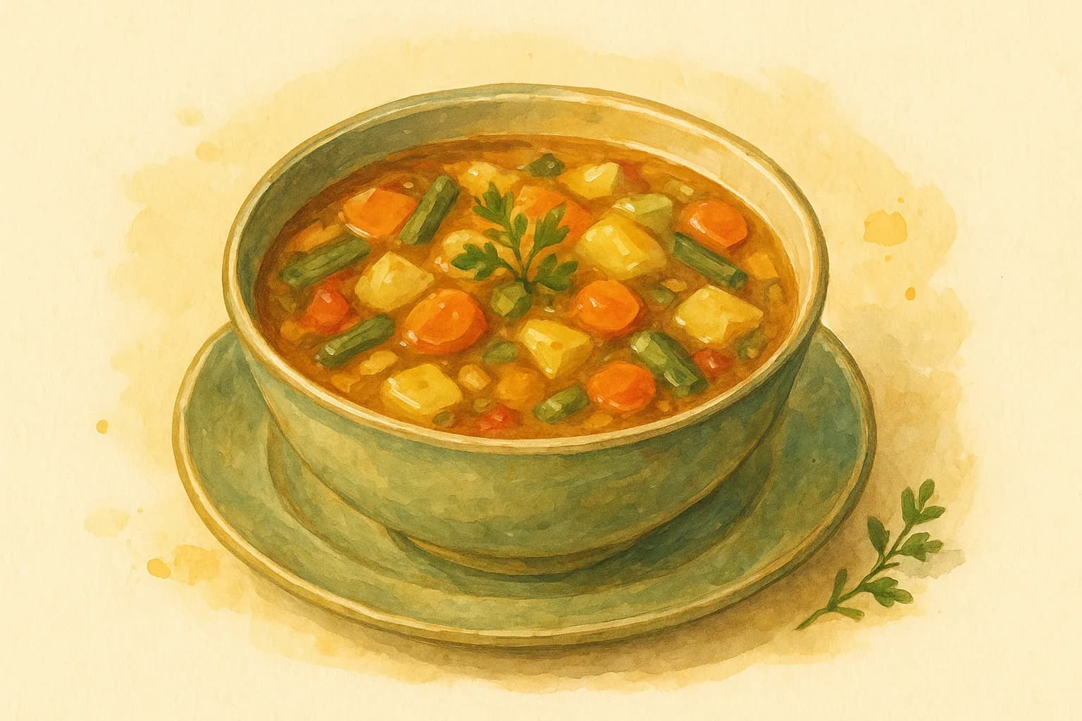 Hearty Vegetable Soup — illustration