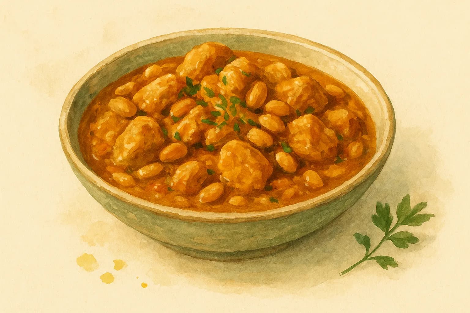 Peanut & Chicken Curry — illustration