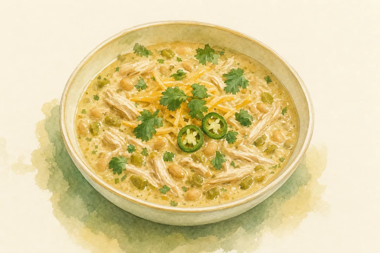 Slow Cooker White Chilli Chicken — illustration