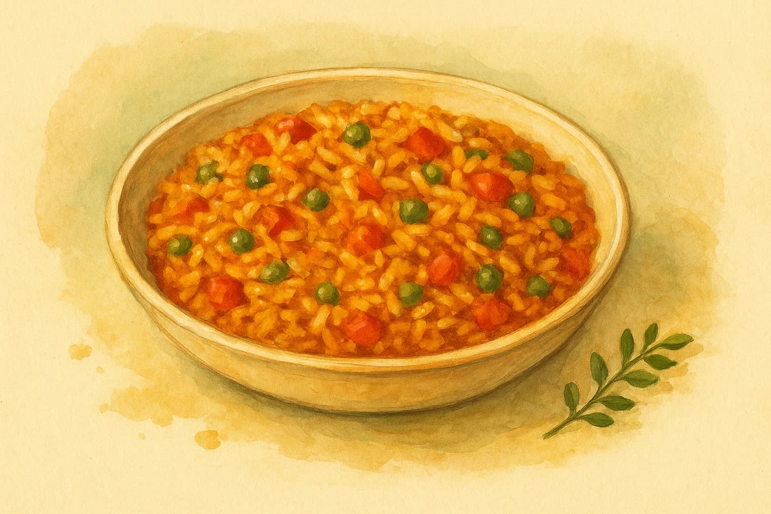 Spanish-Style Rice — illustration
