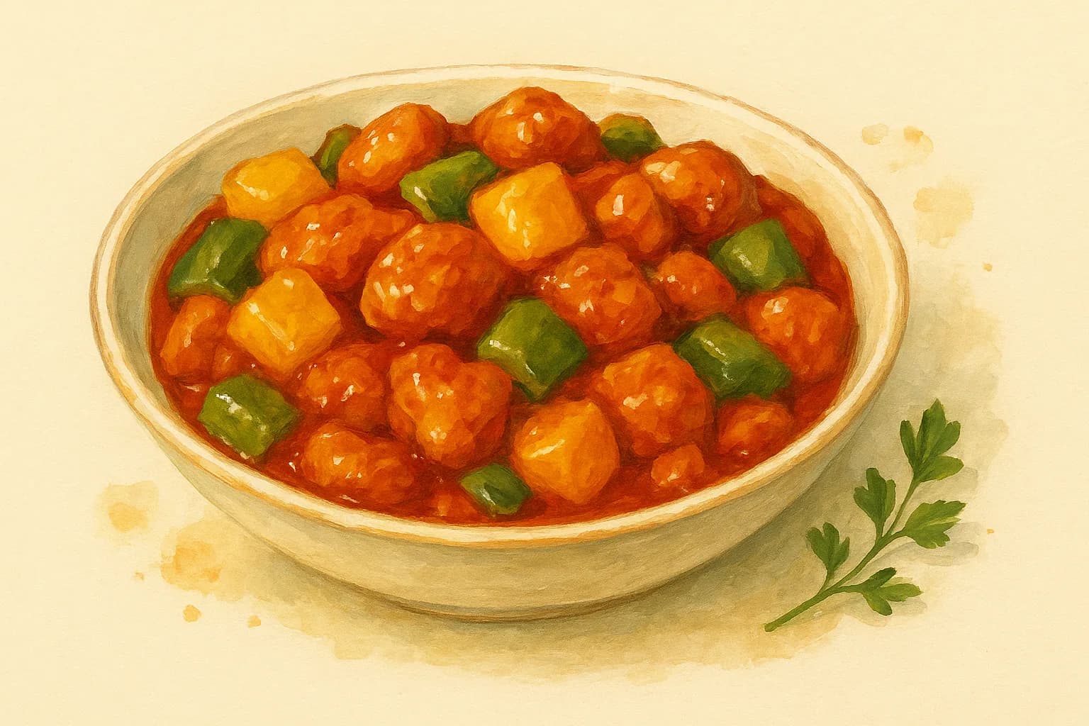 Sweet and Sour Chicken — illustration