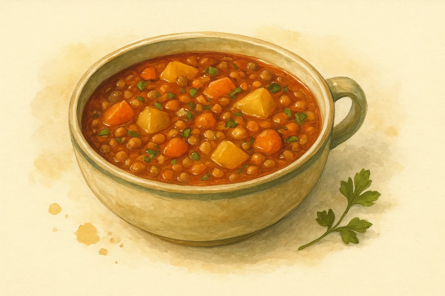 Vegan Lentil Stew — illustration